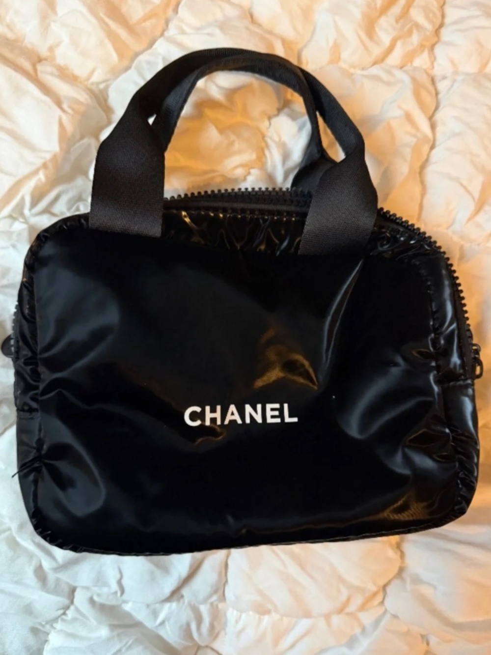 Black cosmetic bag
